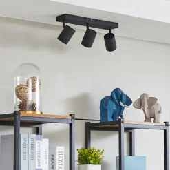 Lindby loftspot Jorell, 35 cm, sort, 3 lyskilder, metal