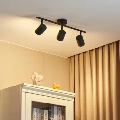 Lindby Arbejdsrum/Kontor|Gang>loftspot Jorell, sort, 51 cm, 3 lyskilder, GU10