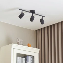 Lindby Arbejdsrum/Kontor|Gang>loftspot Jorell, sort, 51 cm, 3 lyskilder, GU10