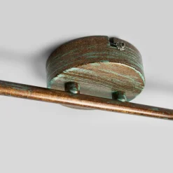 Lindby loftspot Leonor, 4 lyskilder, grøn, metal, 78 cm