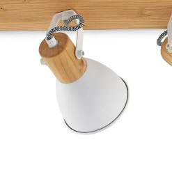 loftspot Merela, hvid, 45 cm, 3 lyskilder, træ, E14^Lindby