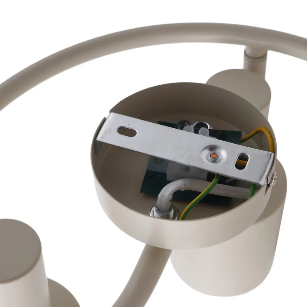 Lindby Arbejdsrum/Kontor|Loftlamper>loftspot Ovelia, beige, 3 lyskilder, metal, E27