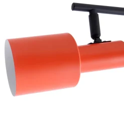 loftspot Ovelia, orange/sort, 4 lyskilder, E27^Lindby