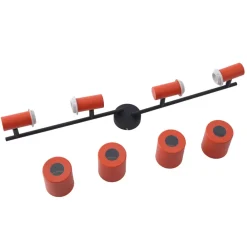 loftspot Ovelia, orange/sort, 4 lyskilder, E27^Lindby