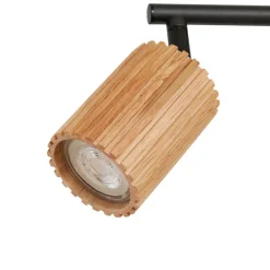 loftspot Stralino, 4 lyskilder, længde 60 cm, træ^Lindby Sale