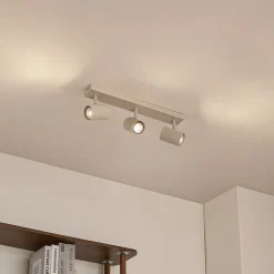 loftspots Kardis, beige, 3 lyskilder, metal, GU10^Lindby New