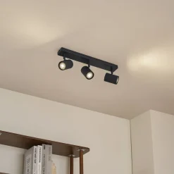 Lindby Loftlamper|Spotlights>loftspots Kardis, mørkegrå, 3 lyskilder, metal, GU10