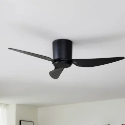 Lindby Loftventilatorer>loftventilator Aulo, sort, DC, støjsvag, Ø 123 cm