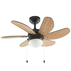 loftventilator Minja, sort, støjsvag, 78 cm, E14^Lindby Best