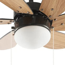 loftventilator Minja, sort, støjsvag, 78 cm, E14^Lindby Best