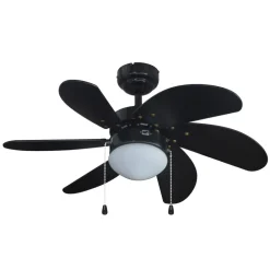 loftventilator Minja, sort, støjsvag, 78 cm, E14^Lindby Best