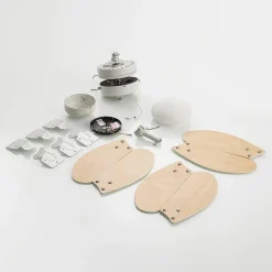 loftventilator Minja, hvid, træ^Lindby Outlet