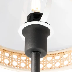 Lonnaris væglampe med rattan, sort^Lindby