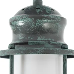 Lindby Louisanne loftlampe, grågrøn, metal, Ø 35cm