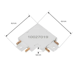 Lindby L-stik Lumaro, 90°, hvid, kantet, sæt med 2 stk