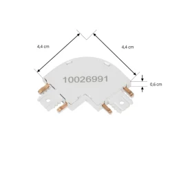 L-stik Lumaro, hvid, 90°, afrundet, sæt med 2 stk^Lindby Sale