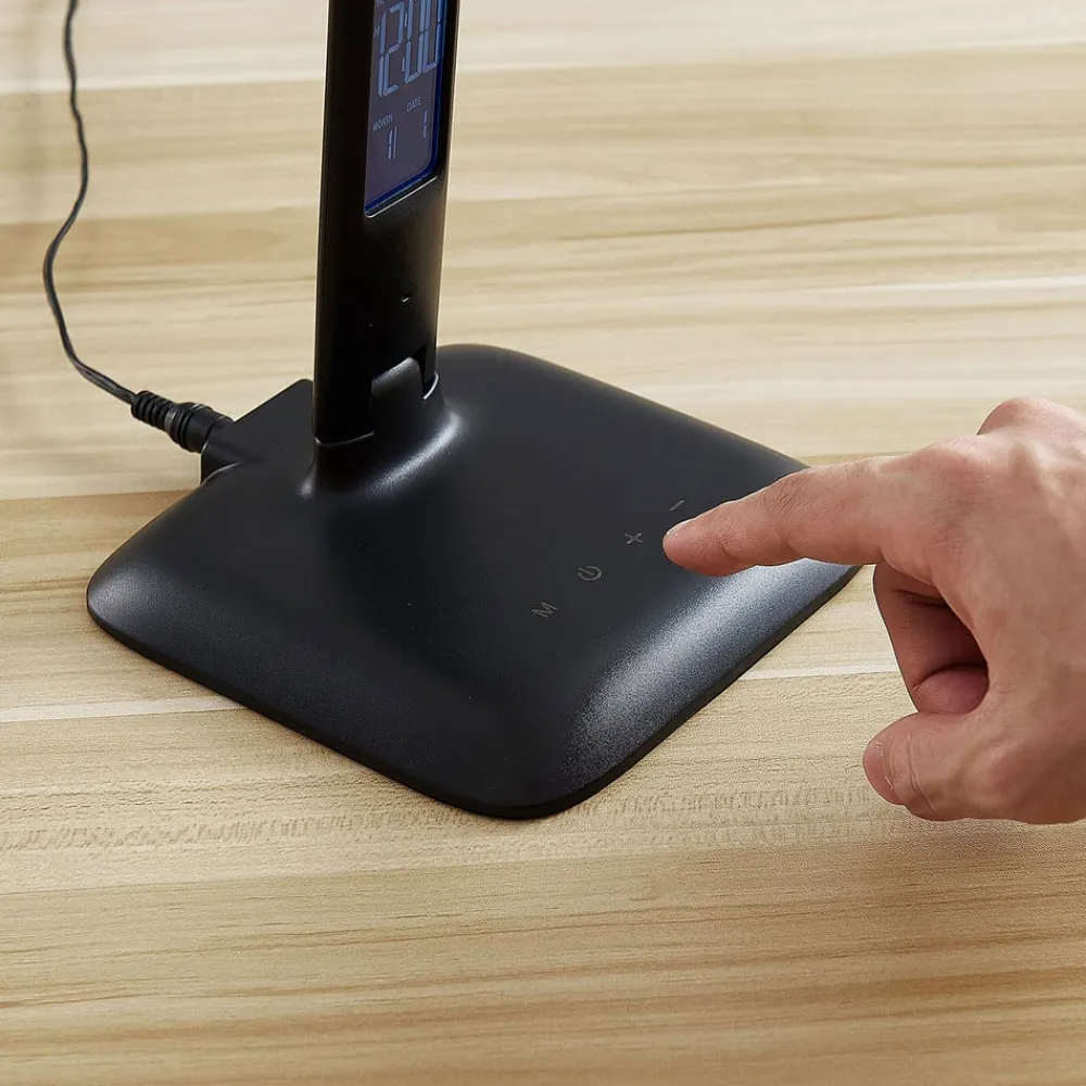 Lindby Arbejdsrum/Kontor|Bordlamper>Ludmilla LED-bordlampe, display, sort