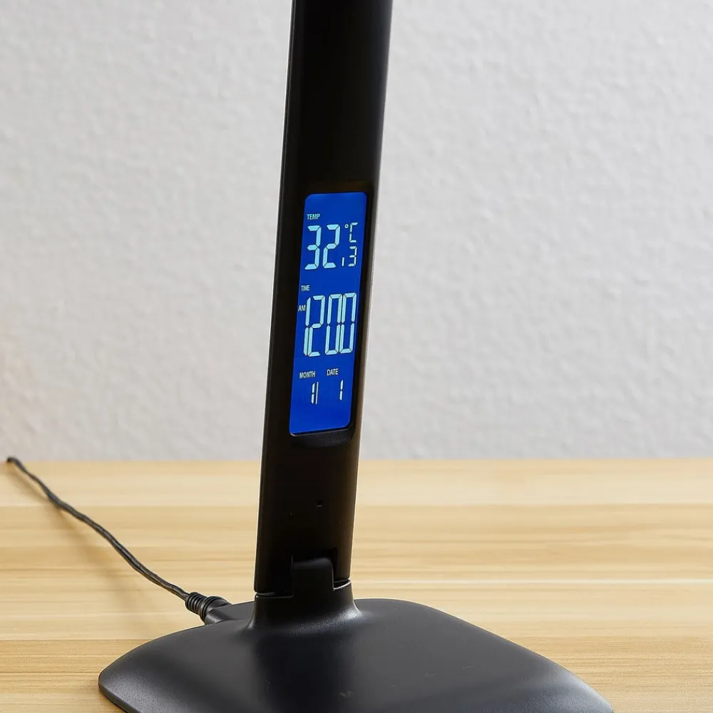 Lindby Arbejdsrum/Kontor|Bordlamper>Ludmilla LED-bordlampe, display, sort