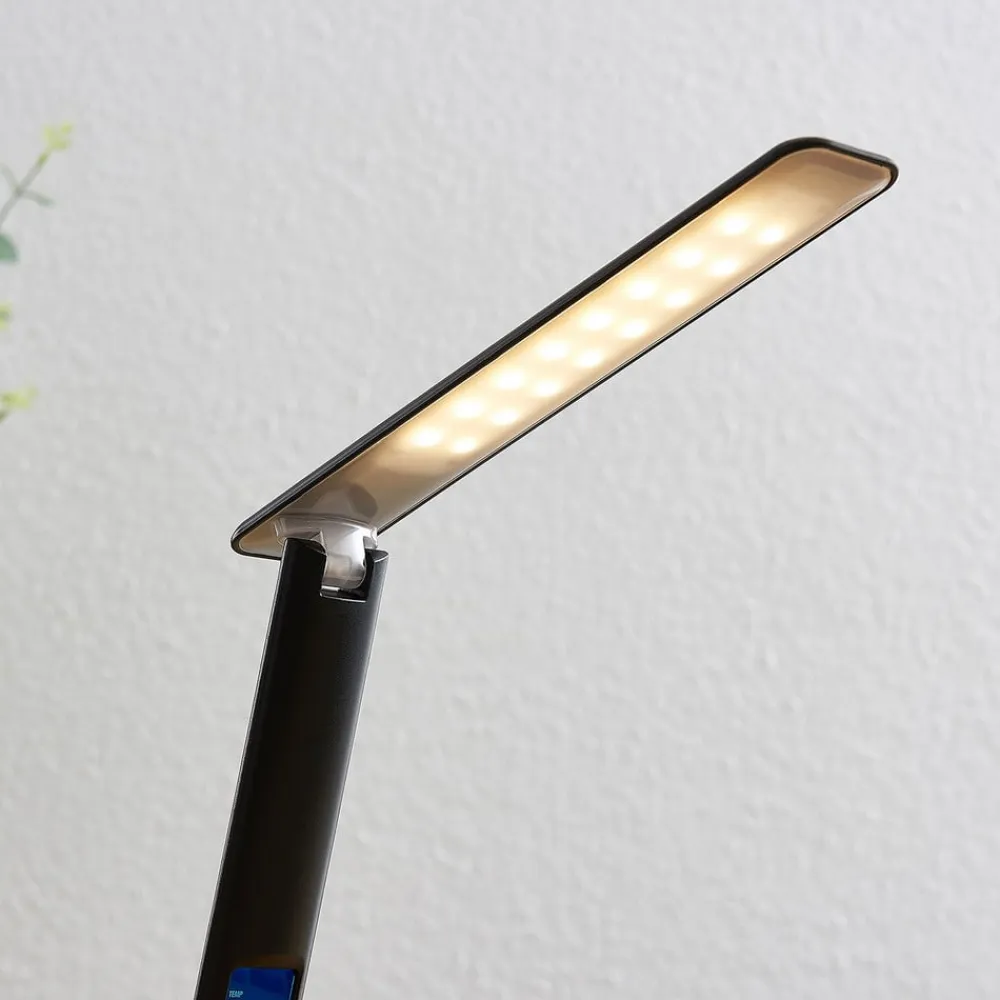 Lindby Arbejdsrum/Kontor|Bordlamper>Ludmilla LED-bordlampe, display, sort