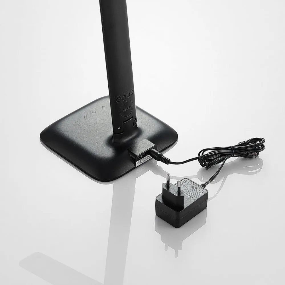 Lindby Arbejdsrum/Kontor|Bordlamper>Ludmilla LED-bordlampe, display, sort