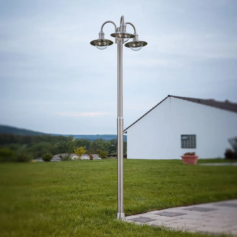 lygtepæl Damion, 200 cm, 3 lyskilder, E27, IP44^Lindby Sale