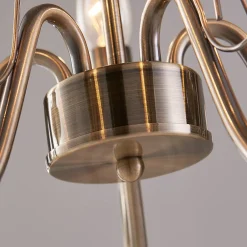 lysekrone Marnia, 5 lyskilder, Ø 40 cm, antik messing, E14^Lindby Hot