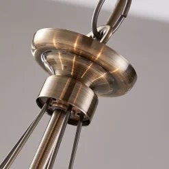 lysekrone Marnia, 5 lyskilder, Ø 40 cm, antik messing, E14^Lindby Hot