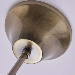 Lindby lysekrone Marnia, 3 lyskilder, Ø 40 cm, antik messing, E14