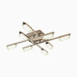 Mally LED-loftlampe i krom, 8 lyskilder^Lindby Discount