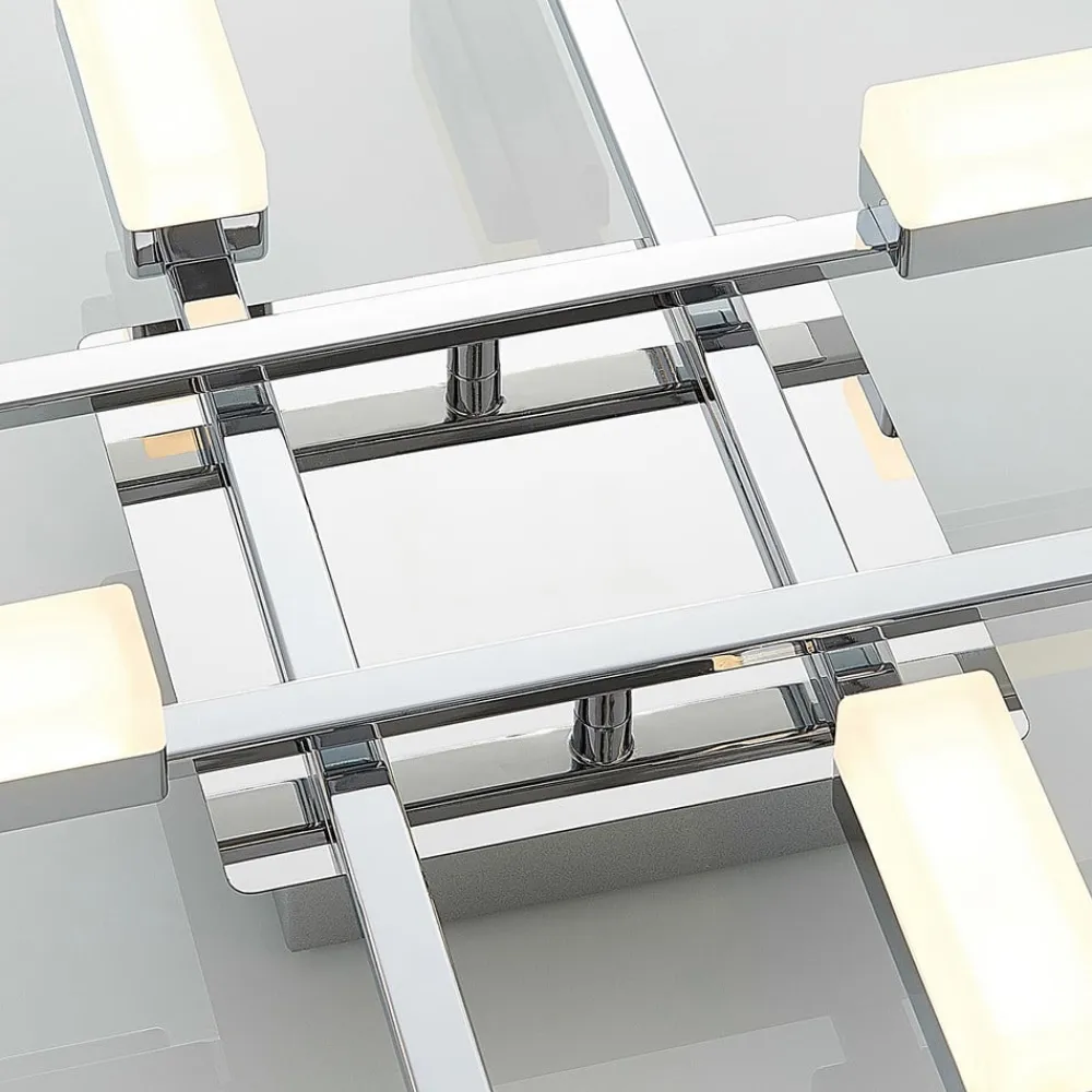 Mally LED-loftlampe i krom, 8 lyskilder^Lindby Discount