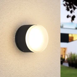 Lindby Mathea udendørs LED-loftlampe, cylinder