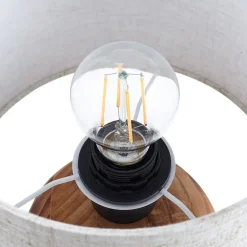 Mayumi bordlampe, højde 31 cm, træ, tekstil^Lindby Hot