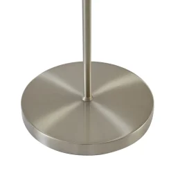 Lindby Melanie gulvlampe, grå, stof, Ø 36 cm, 2 lyskilder.