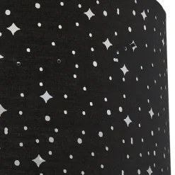 Melanie gulvlampe, sort, stof, Ø 36 cm, 2 lyskilder.^Lindby