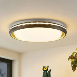 Melchioris LED-loftlampe, rund^Lindby