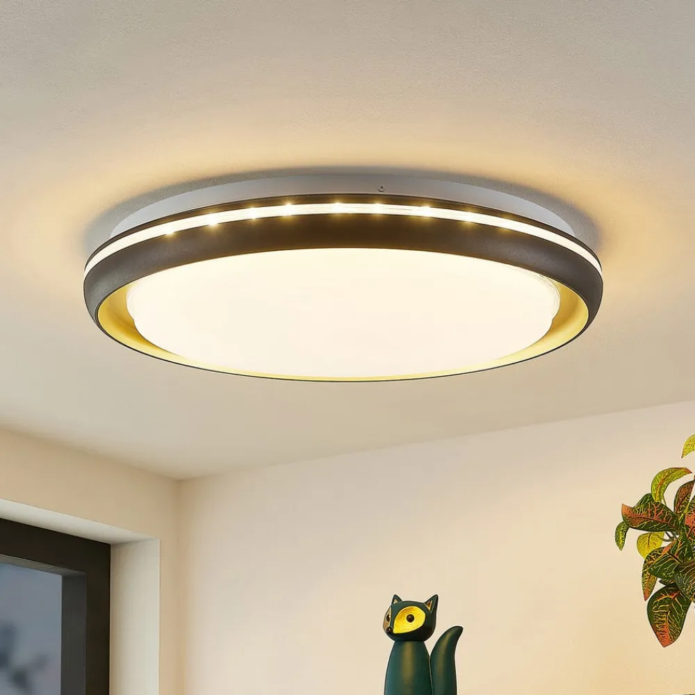 Melchioris LED-loftlampe, rund^Lindby