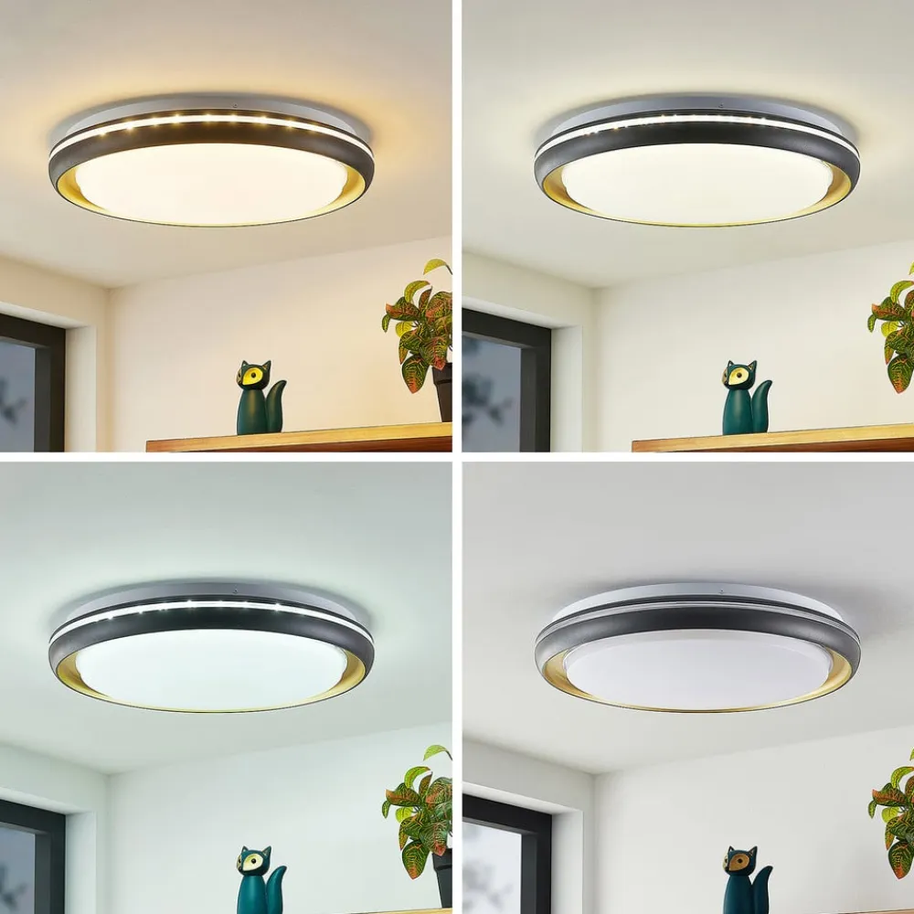 Melchioris LED-loftlampe, rund^Lindby