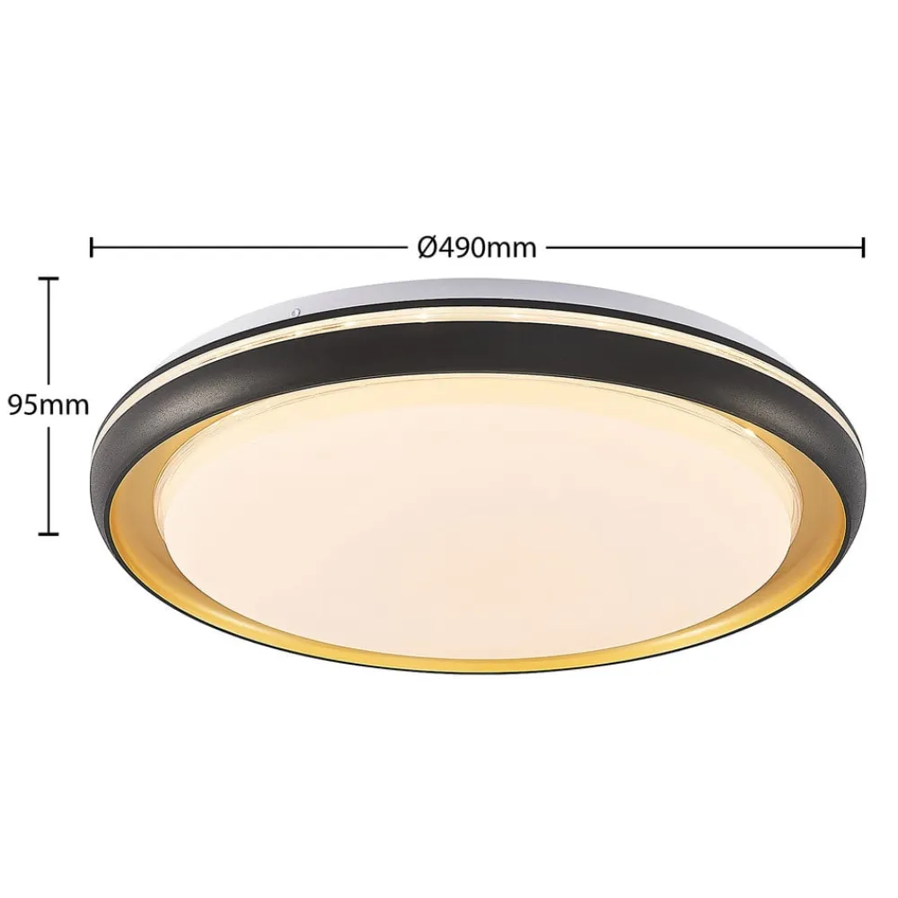 Melchioris LED-loftlampe, rund^Lindby