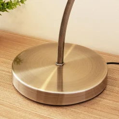 Lindby Mialina bordlampe, 42 cm, hvid, glas, metal