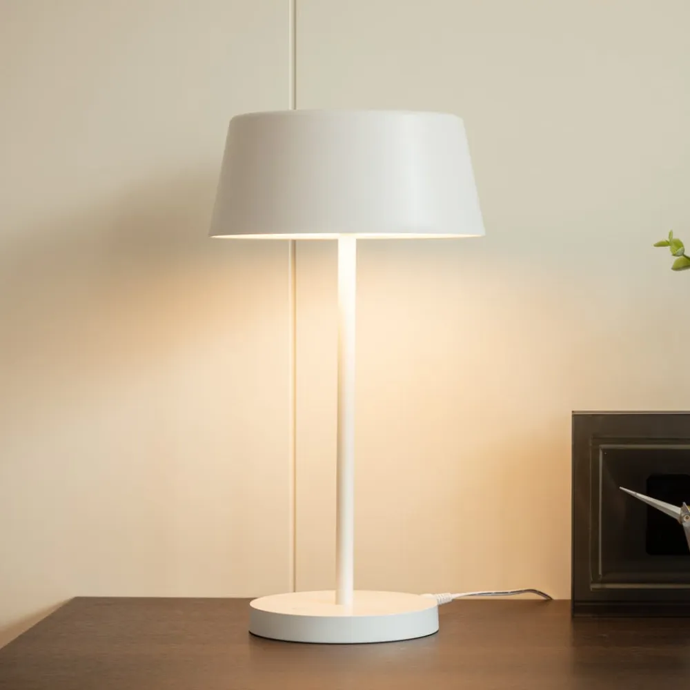 Lindby Arbejdsrum/Kontor|Bordlamper>Milica LED-bordlampe, hvid, dæmpbar