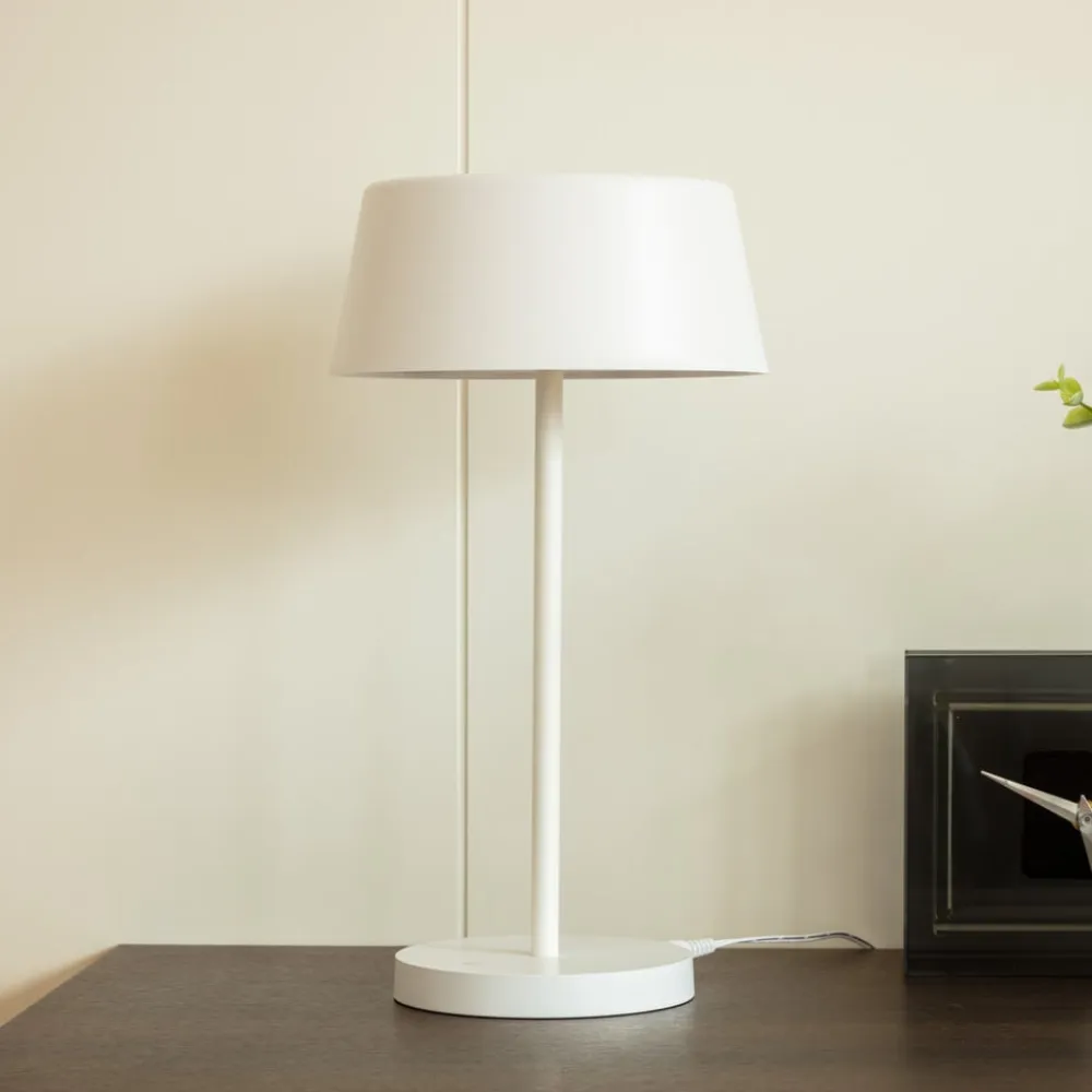 Lindby Arbejdsrum/Kontor|Bordlamper>Milica LED-bordlampe, hvid, dæmpbar