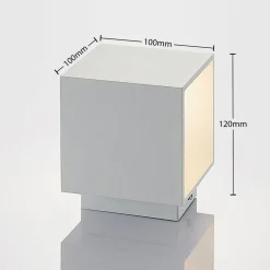 Lindby Mirza væglampe i aluminium, kantet, hvid