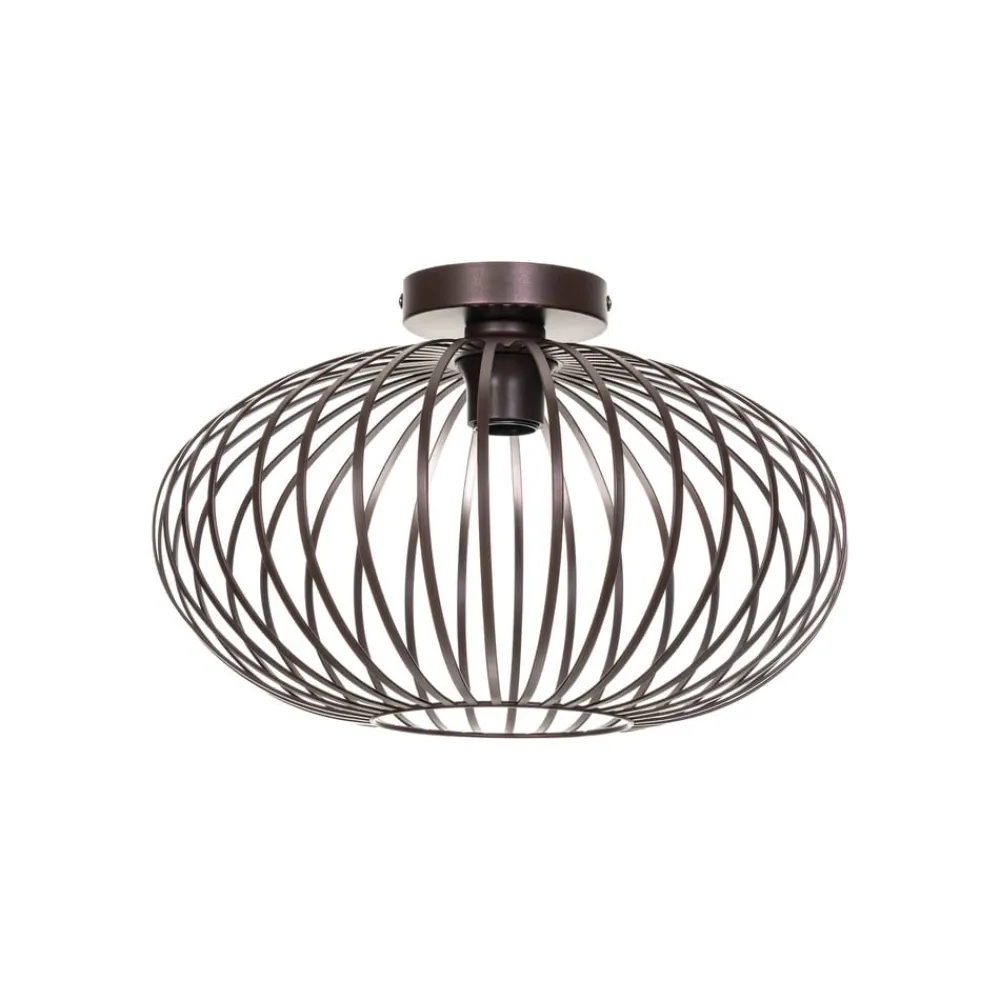 Nahele loftlampe, brun, metal, Ø 40 cm, E27^Lindby