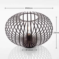 Nahele loftlampe, brun, metal, Ø 40 cm, E27^Lindby
