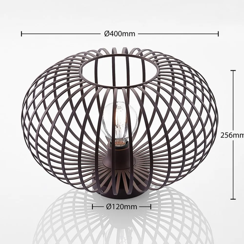 Nahele loftlampe, brun, metal, Ø 40 cm, E27^Lindby