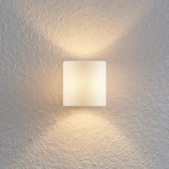 Lindby Nanda væglampe i glas, rund