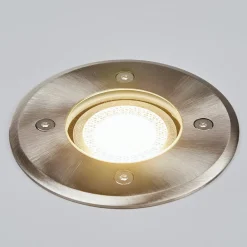 Lindby Terrassebelysning|Nedgravet Udebelysning>Nedgravningslampe Insa, Ø11cm, stål, GU10, IP67