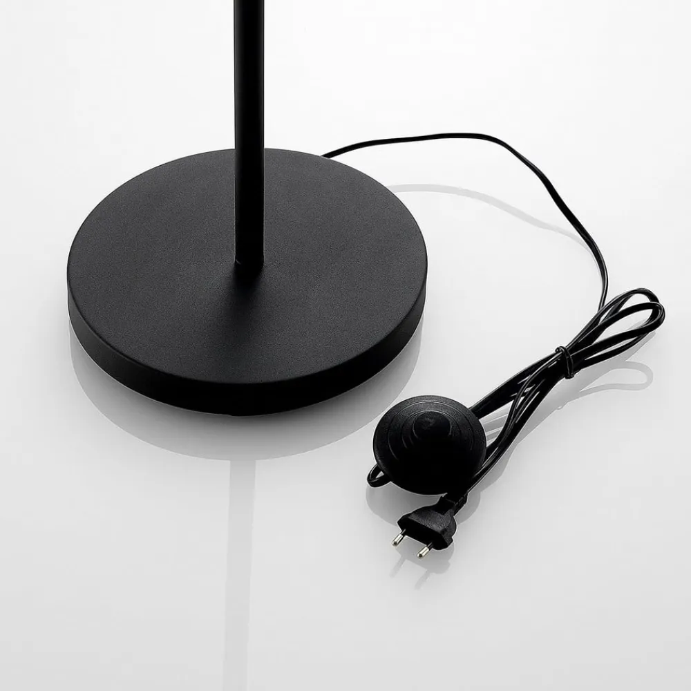 Lindby Gang|Pendellamper>Nymar gulvlampe, tekstil, sort-guld