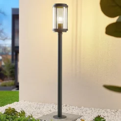 Ojali vejlampe, rund, mørkegrå^Lindby Online