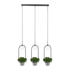 Lindby Orna hængelampe, 3 lyskilder, blomsterampel